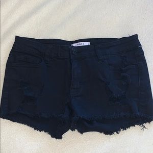 Black Jean Shorts